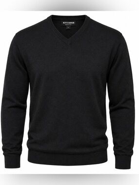 Marco Fiori 100% Merino Wool V-Neck Sweater Made in Italy Men’s L